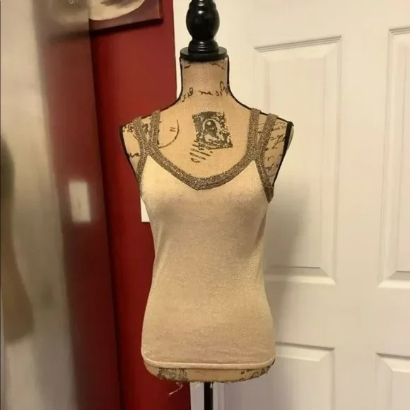Cato metallic knit tank top sweater size small - Picture 1 of 7